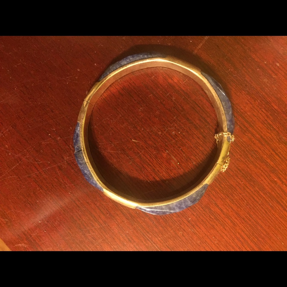 Gold and marble bangle